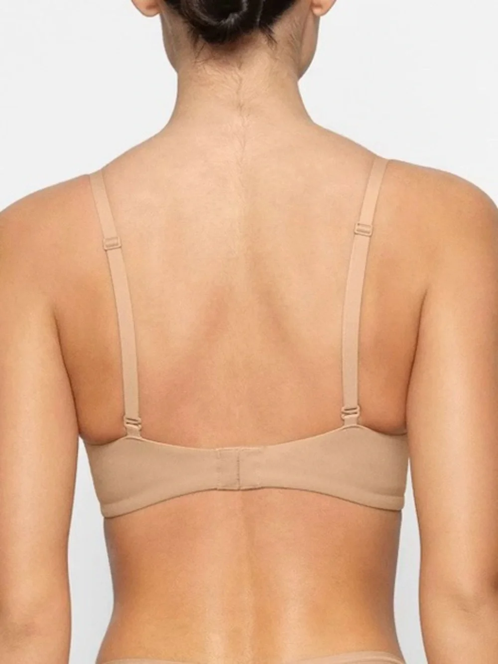 SKIMS Fits Everybody Scoop Plunge Bra Color Ochre Size 32B - Picture 3 of 4
